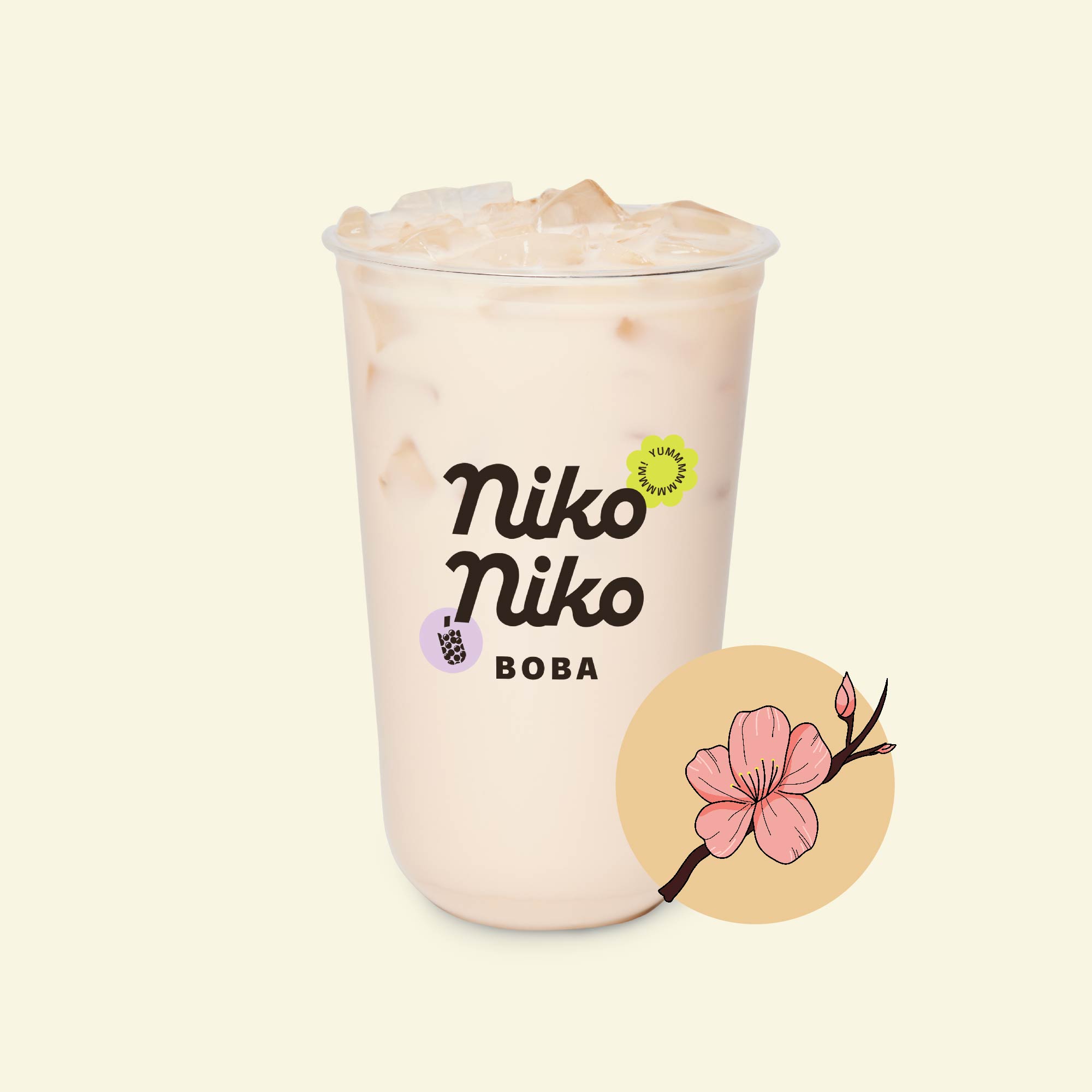 Sakura Milk Tea | Niko Niko Boba