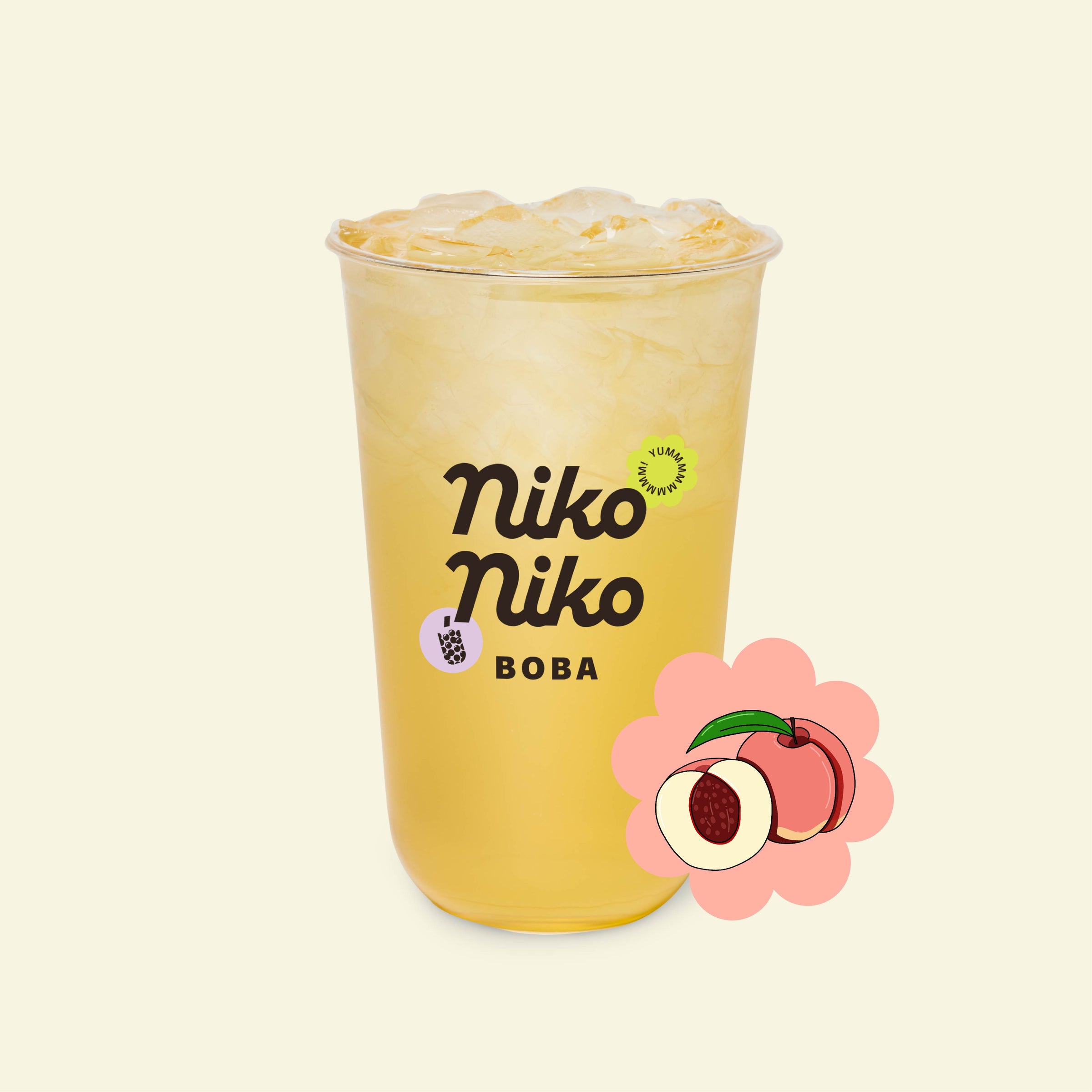 White Peach Green Tea | Niko Niko Boba